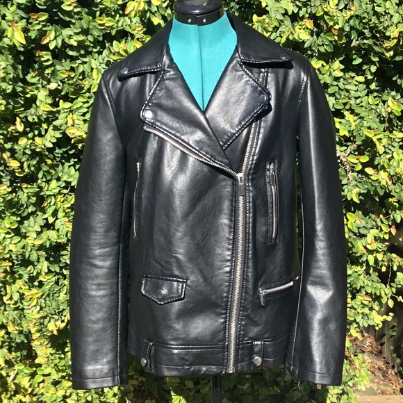 bagatelle Jackets & Blazers - Bagatelle Vegan Leather Biker Jacket